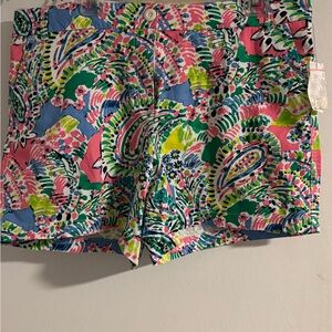Crown & Ivy Caroline Print Shorts Womens Size 16 5” Inseam Colorful Preppy(949)